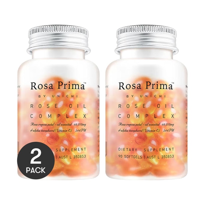 Rose Essence Fish Oil Capsules, 90 Count *2【Value Pack】