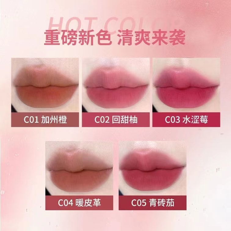 Congealed Mist Lip Glaze Matte Velvet Lipstick Lasting Non Staying Cup Lip Glaze Lipstick C08 Holiday Peach 4