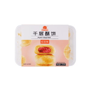 果子町園道 千層酥餅 紅豆味 250g 【酥脆香甜 0反式脂肪】