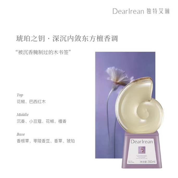 【Hong Kong Direct Mail】 Unique Irene Inverted Space Fragrance Amber Key 360ml Odor Purifier