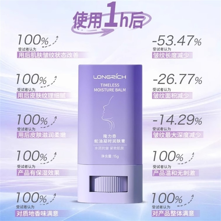 【中國直郵】 隆力奇 蛇油頸紋棒 美頸霜 去頸紋頸部護理淡化細紋緊緻提拉滋潤保濕 15g