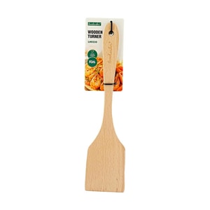 Natural Wooden Wok Spatula Non-Stick Pan Friendly Long Handle