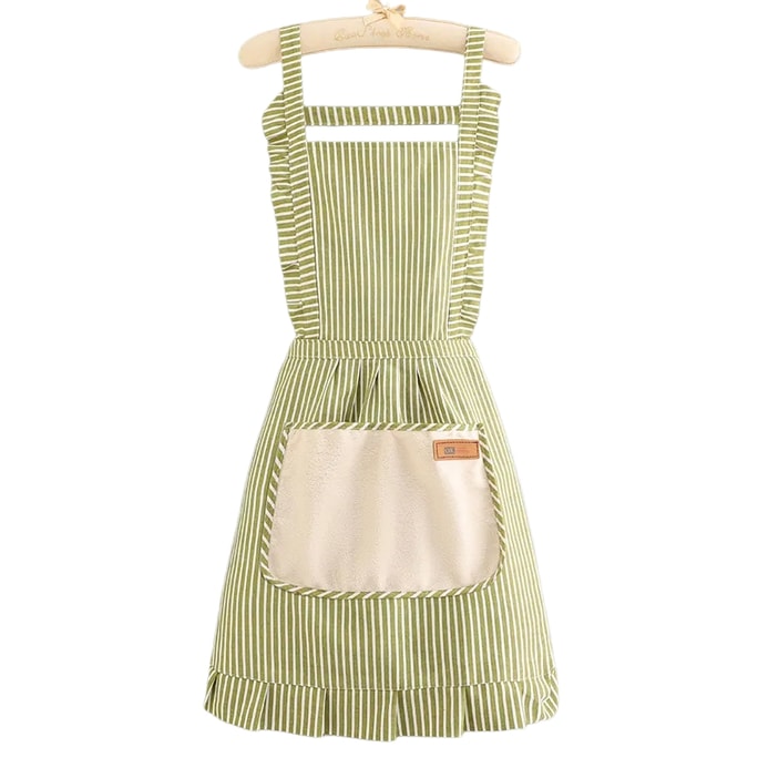 [중국 직배송] 스마트홈 순면 방오 및 통기성 앞치마, 신상 디자인, 녹색 *1개