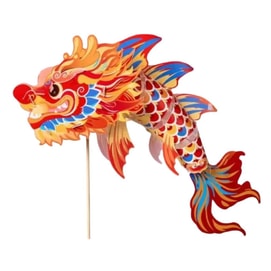 海藍星 2026年新年 鰲魚燈 紅魚 手工自製 靈活設計 環保材質 造型吸睛 節日遊園必備 1件