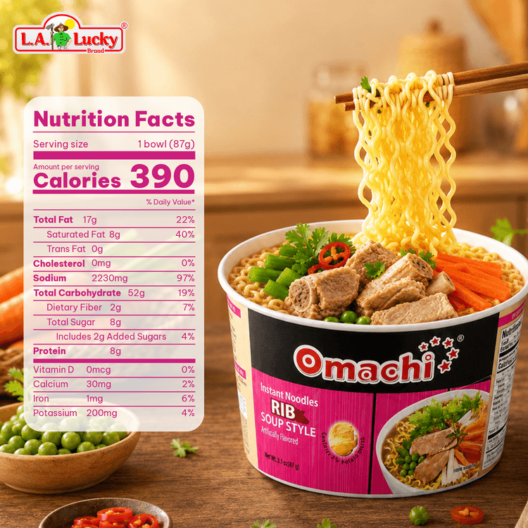Pork Rib Soup Flavor Instant Noodles, Potato Noodle Bowl - Pack Of