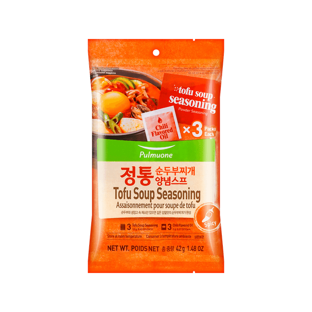 Pulmuone Tofu Broth Soup Seasoning Original Spicy Flavor 1.48oz
