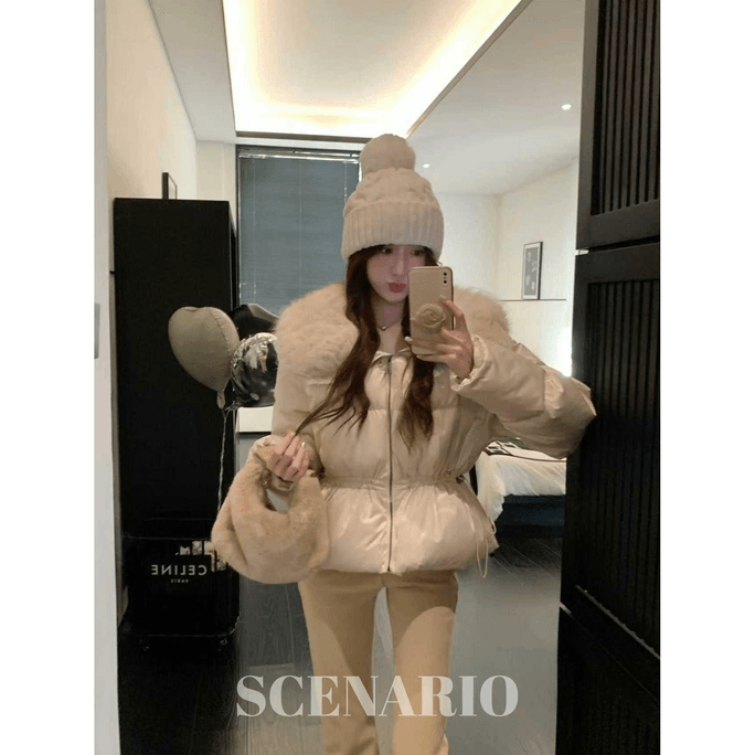 【加拿大直邮】 加拿大 SCENARIO 雪狐羽绒服-米色 米色 / 均码