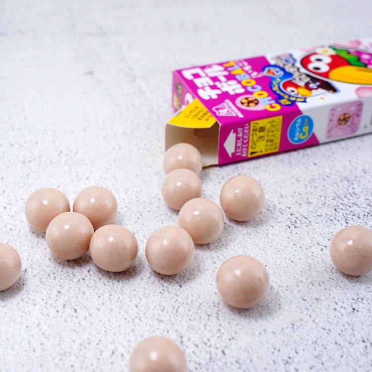 日本MORINAGA森永脆香米巧克力球草莓味25g【可爱Kyorochan大嘴鸟包装