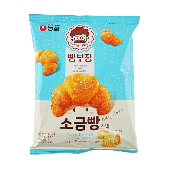 韩国NONGSHIM农心 迷你咸可颂脆 牛角面包块 海盐黄油味  55g【韩国爆火零食】【GS25便利店人气同款】