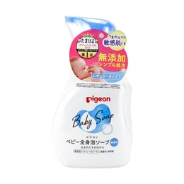 日本PIGEON贝亲 无添加婴儿洗发水沐浴露泡沫二合一 500ml