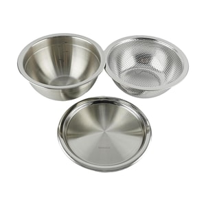 EVERSTEN Mixing Bowl+Lid+Colander Set 16cm