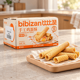 比比赞 手工鸡蛋酥 240g【奶香味】【入口松脆】