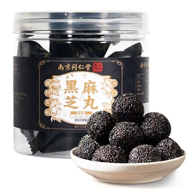 난징 통런탕 대형 검은깨볼 (90g) - 통검은깨를 사용하여 9단계 찌기, 9단계 햇볕 건조, 9단계 가공 과정을 거쳐 모발 착색 효과를 높였습니다. [프룩토올리고당과 꿀만을 사용하여 더욱 건강한 맛을 냈습니다.]