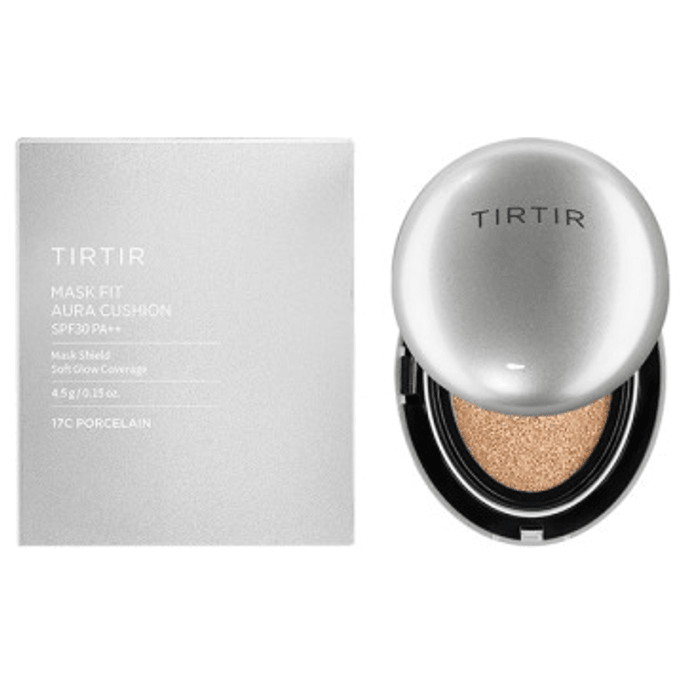 TIRTIR||新款持妝遮瑕亮彩氣墊粉底-銀色||迷你版 17C 4.5g