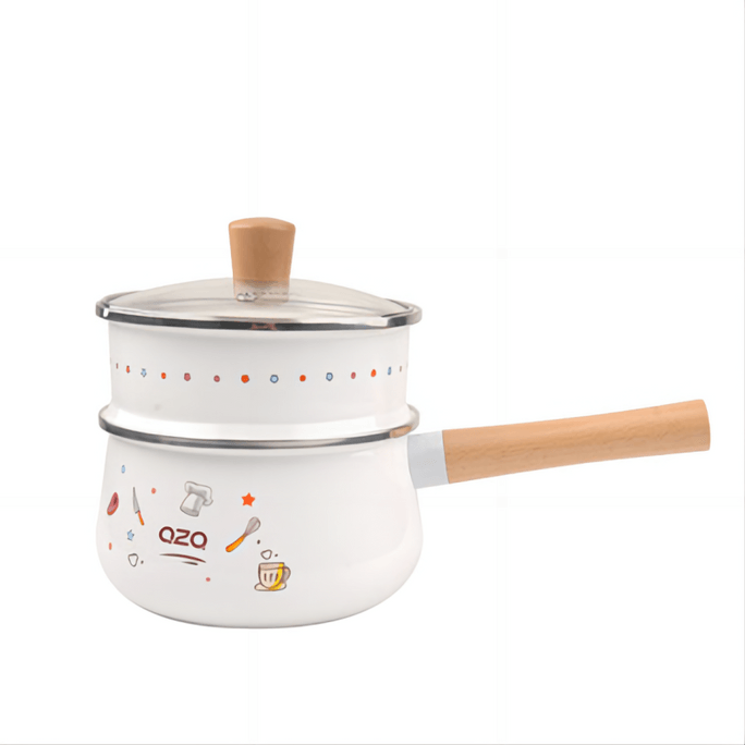 Qing Exhibition 16cm Enamel Steaming and Cooking Milk Pot