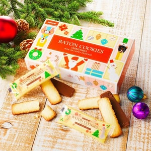 日本ROYCE若翼族 BATON巴頓 巧克力椰子曲奇餅乾禮盒 25枚裝 【聖誕節限定】