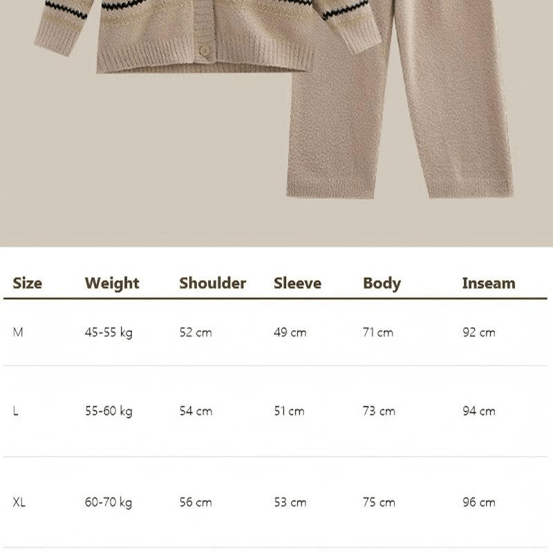 【中国直邮】 Lullabuy 北欧日记睡衣套装居家服 M码