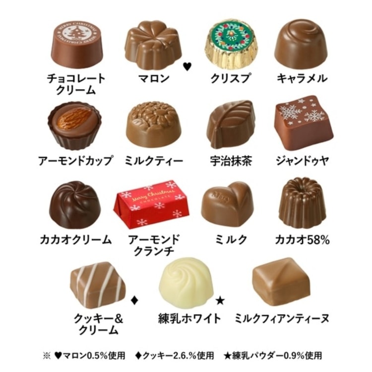 日本直送】MARY'S 2025 クリスマス限定 クラシックチョコレート