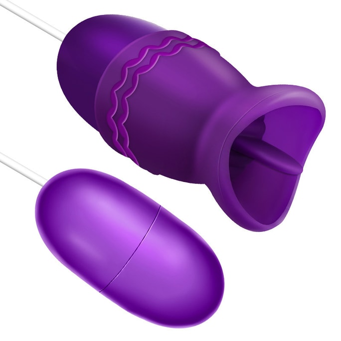 Fantastic Vibrator Vibrator Purple Tongue Licking Double Jump Box