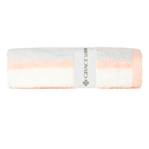 【中国直送】Jieliya タオル 1枚 綿100% カラーブロックストライプ糸 柔らかく肌に優しい 男女兼用 家庭用フェイスタオル