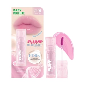 Plump Rejulight Jelly Tint, 0.11oz. #01 Bubble Gum - Anti-Aging, Plumping & Strengthening | Non-Sticky Mirror Shine