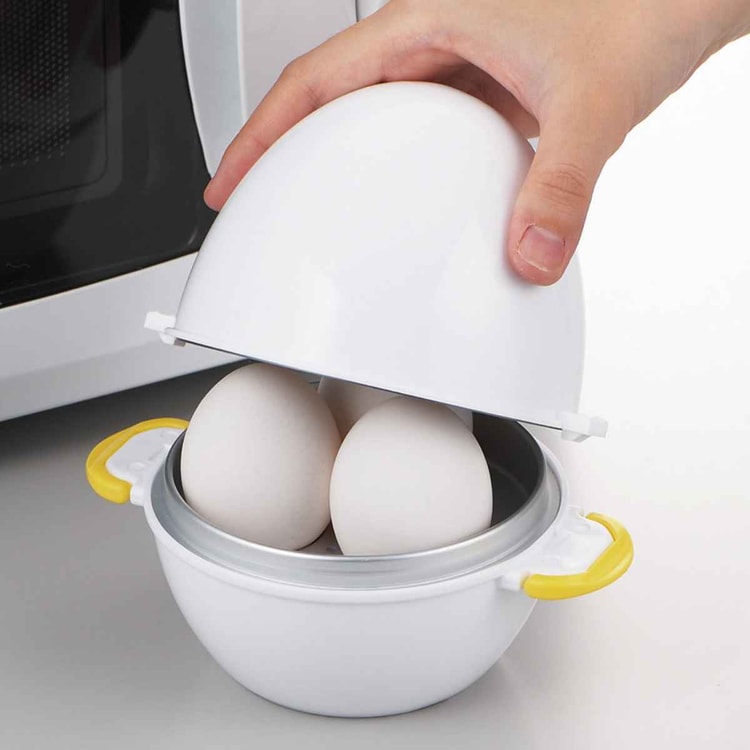 AKEBONO Egg Cooker Everyday Home Kitchen Egg Steamer 3pcs RE-278 Microwave  Oven Safe 