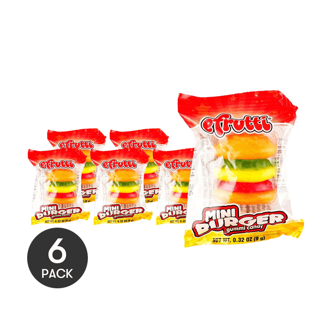 EFRUTTI 迷你汉堡软糖 9g *6【6份超值装】