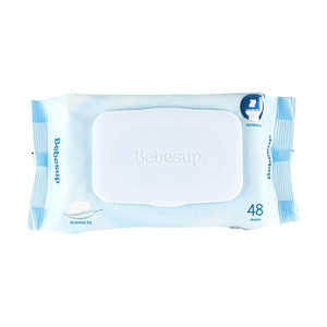 BEBESUP Flushable Bidet Tissue for Kids, 48 Sheets【Plant-Based Biodegradable Hypoallergenic】