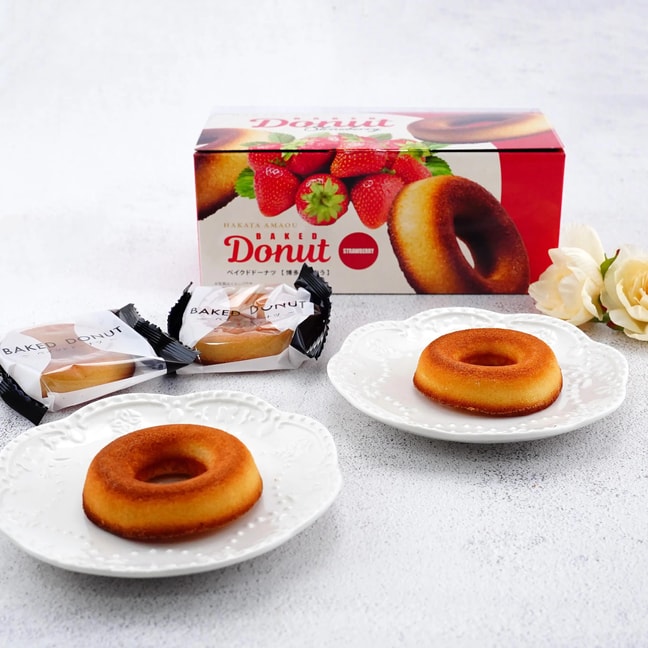 Baked Doughnut Strawberry 6pcs 8.45 oz [Dessert Gift Set]