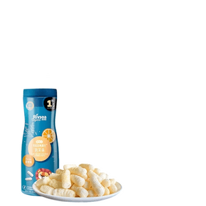 Beginner Level Sweet And Citrus Fragrant Multi-Vitamin Organic Baby Rice And Duck Natural "Puff Slices" Baby Snack No Added White Sugar 6 Months + (32g/box) Orange Flavor