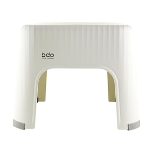 BDO 塑料凳子 加厚家用踩脚凳 洗澡凳浴室儿童客厅小板凳结实耐用 大号经典白色