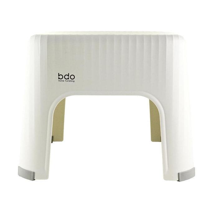 BDO 塑料凳子 加厚家用踩脚凳 洗澡凳浴室儿童客厅小板凳结实耐用 大号经典白色