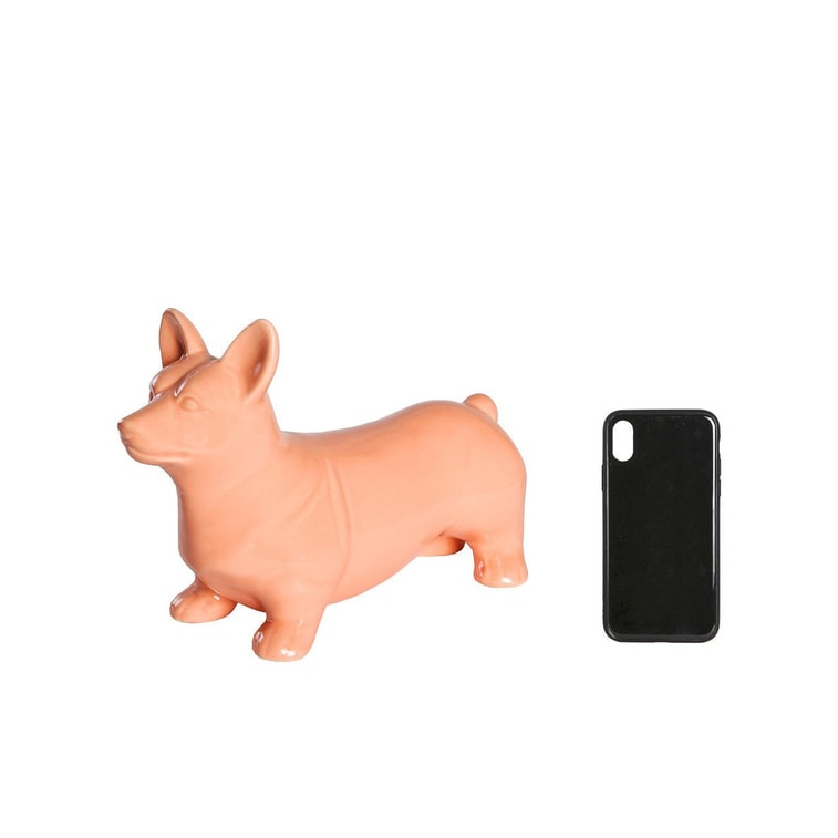 Petorama スタンディングコーギー セラミック犬 ホームデコレーション - 明るいオレンジ 6