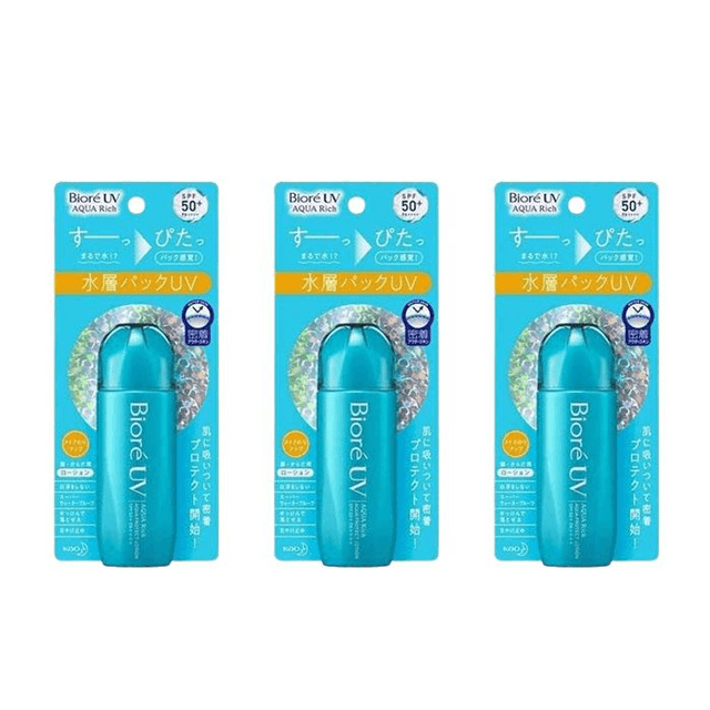 Biore UV Aqua Rich Water Essence SPF50+ - 70ml X 3 Value Pack