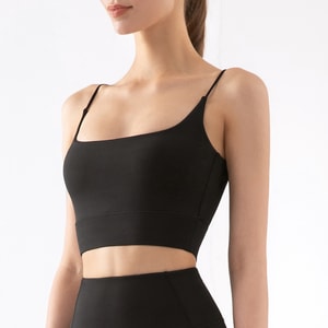 Yoga Sports Small Shoulder Sling Fitness Vest Clothing Beautiful Back Underwear Black L