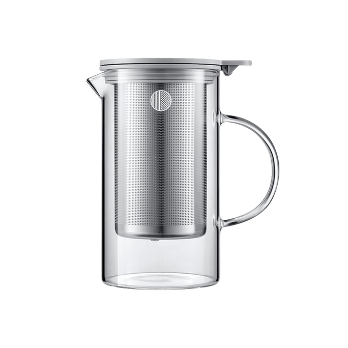 Heat-Resistant Transparent Glass Hot Teapot With Stainless Steel Infuser Basket Filter 800ml