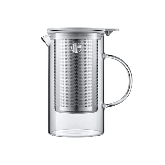 BUYDEEM北鼎 不鏽鋼玻璃透明耐熱沖茶泡茶壺 茶水分離 家用辦公室 800ml
