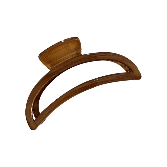 New Retro Style Versatile Wood Grain Texture Grip Clip Light Colored Fan-shaped F