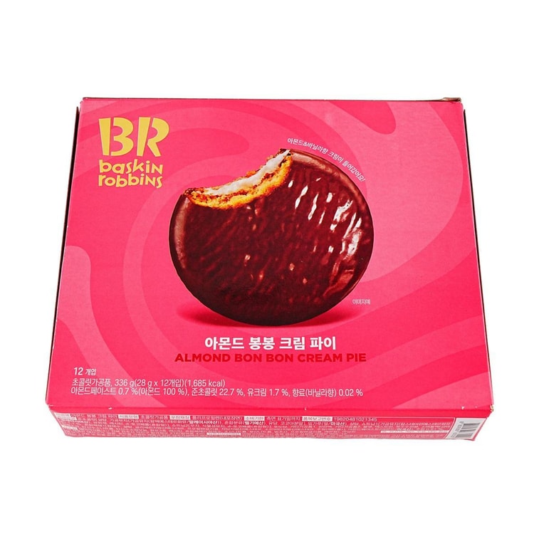 韩国BASKIN ROBBINS 杏仁奶油夹心巧克力派 336g【韩国便利店人气同款】 3