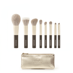 美國 NOVAGLOW 【官方授權旗艦店】Essential Glow 8支Mini旅行便攜式化妝刷套裝 含收納刷包