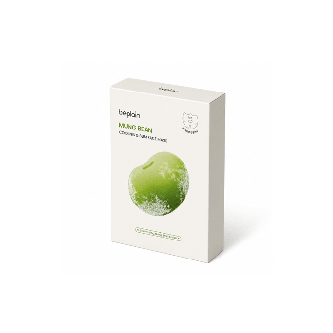 Mung Bean Cooling & Slim Face Mask 20ml × 10 Sheets Hydrating Jawline Mask