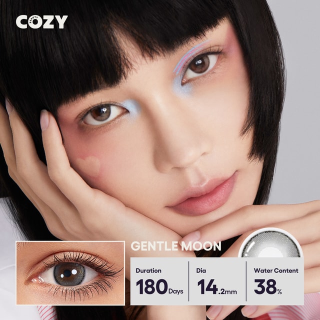 【中国直邮】CoFANCY可糖Cozy系列半年抛美瞳(1片)-液体月光 -5.50(550)