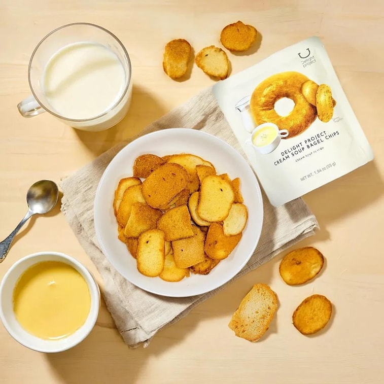 Product Detail - 【Olive Young's #1】Cream Soup Bagel Chips,1.94 oz【Online Exclusive】【 Low Calories】【Olive Young Bagel Chips】 - image0