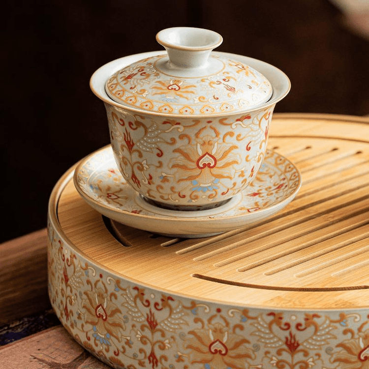 中國直郵】 一品仟堂汝窯唐韻三才蓋碗中式陶瓷敬茶杯碗高檔功夫茶具11