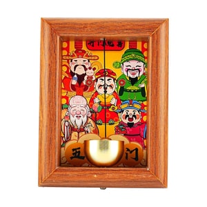 Chinese Retro Magnetic Doorbell Five Blessings Door Decor 13.3*10.5cm