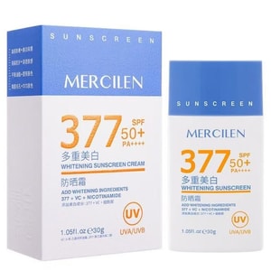 377 Brightening Sunscreen SPF50+ PA++++【Multi-Action Brightening & UV Protection】30g Lightweight, Brightening, High SPF, Suitable For All Body Areas