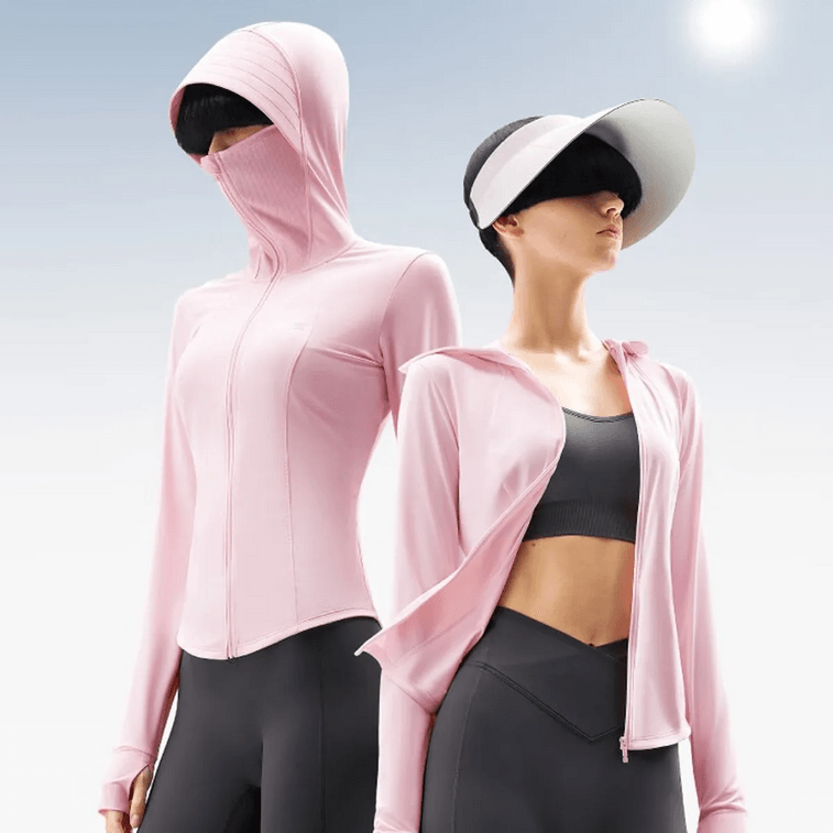 301UV Pro Women's Cropped Slim Fit Sun Protective Jacket, Candy Pink, M, UPF100+ 3