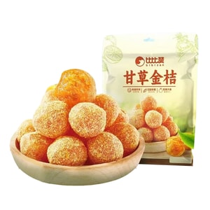比比贊 甘草金桔幹80g 清甜軟糯金橘乾蜜餞果脯【清爽潤喉】【咽喉好伴侶】