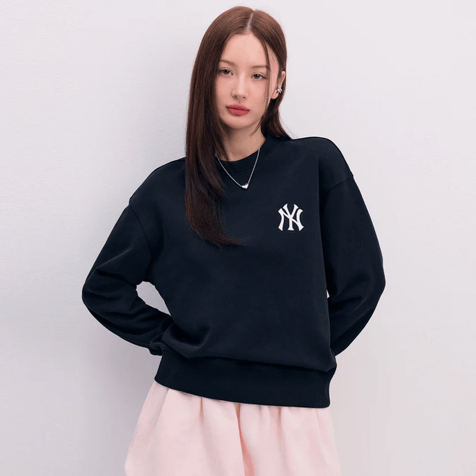韓國 MLB Korea 經典版黑色NY Yankees大號豪華套頭衫Neutral Classic XS