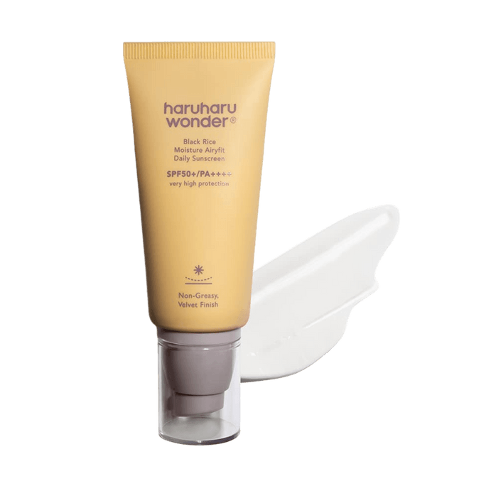 Black Rice Moisture Airy fit Daily Sunscreen, SPF50+·PA++++, 1.69 fl.oz. - Hydrating, Lightweight | Reef Safe | No Color